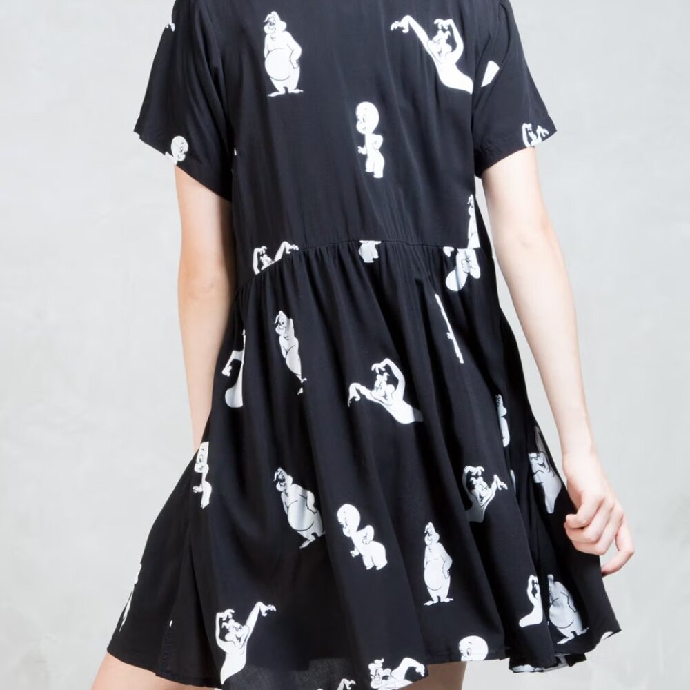 Lazy Oaf X Casper Printed Button Down Minidress R… - image 4